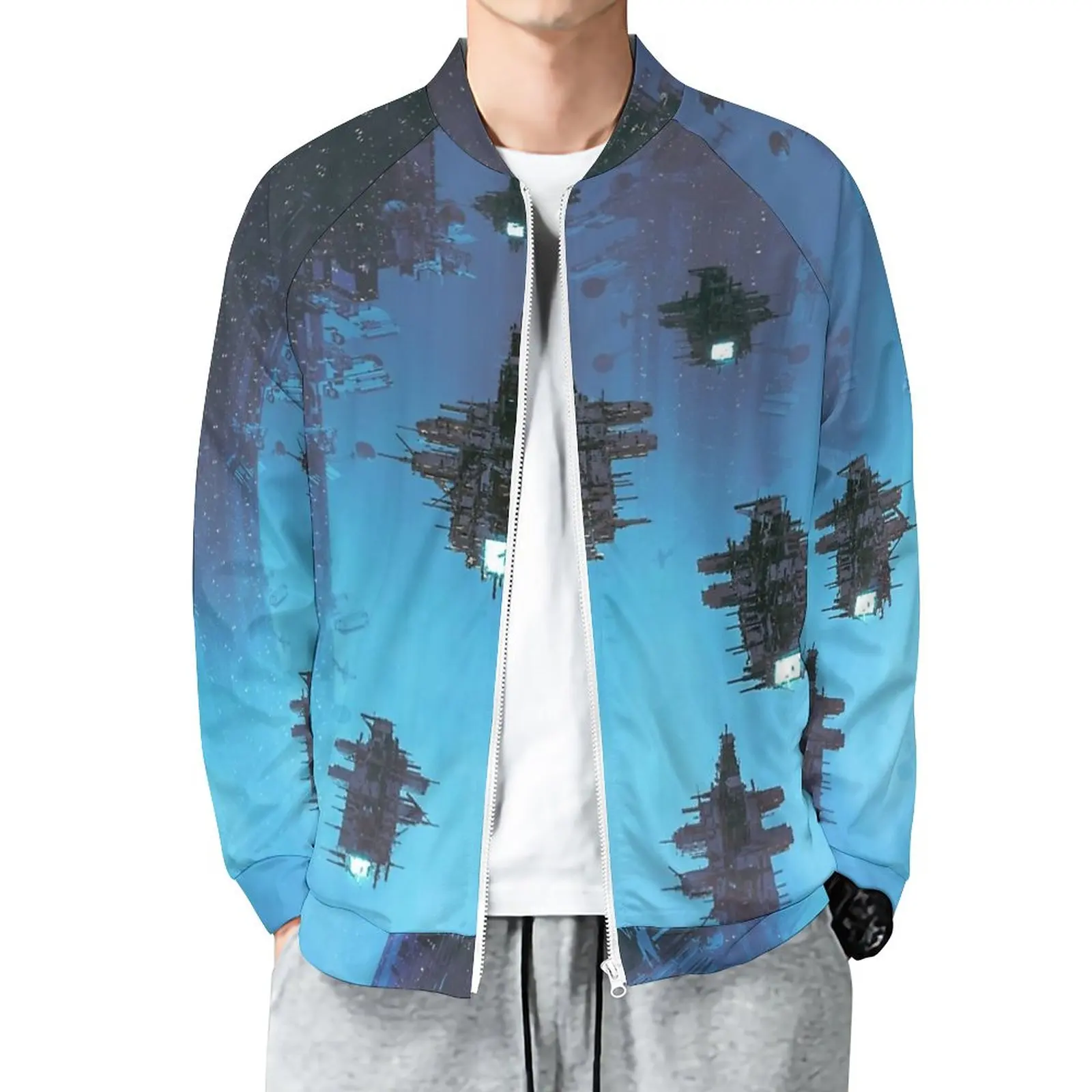 

Men's Spring and Autumn Fashion Cool and Handsome Coat - Festival, Travel, Character, Universe