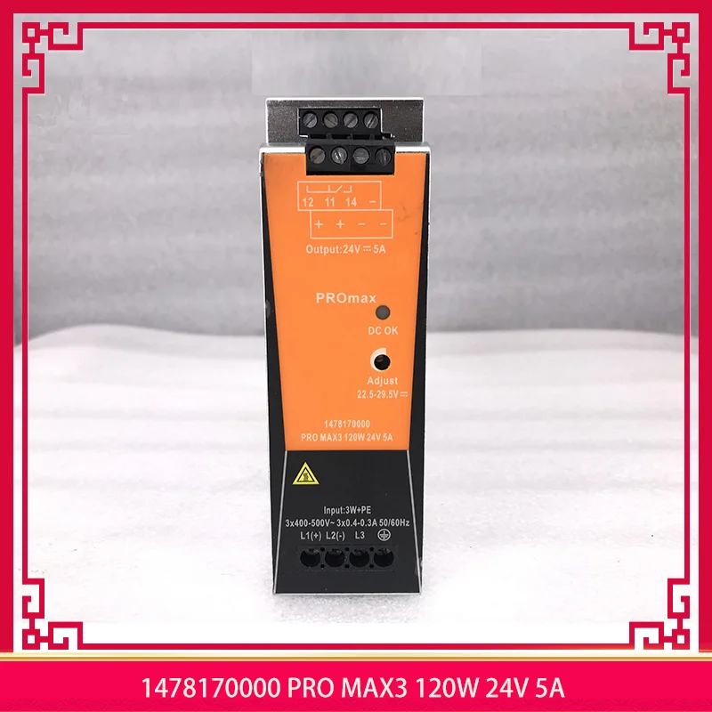 

Трехфазный рельсовый импульсный источник питания 1478170000 PRO MAX3 120 Вт 24 В 5A для weidмюлера, высокое качество, полное тестирование, быстрая доставк...