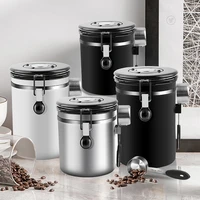 1 5l1 8l stainless steel airtight coffee container storage canister set coffee jar canister with scoop for coffee beans tea