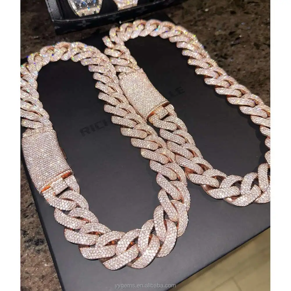 Ювелирные изделия Rts ожерелье из тяжелого серебра Ширина 22 мм покрытое 18-каратным