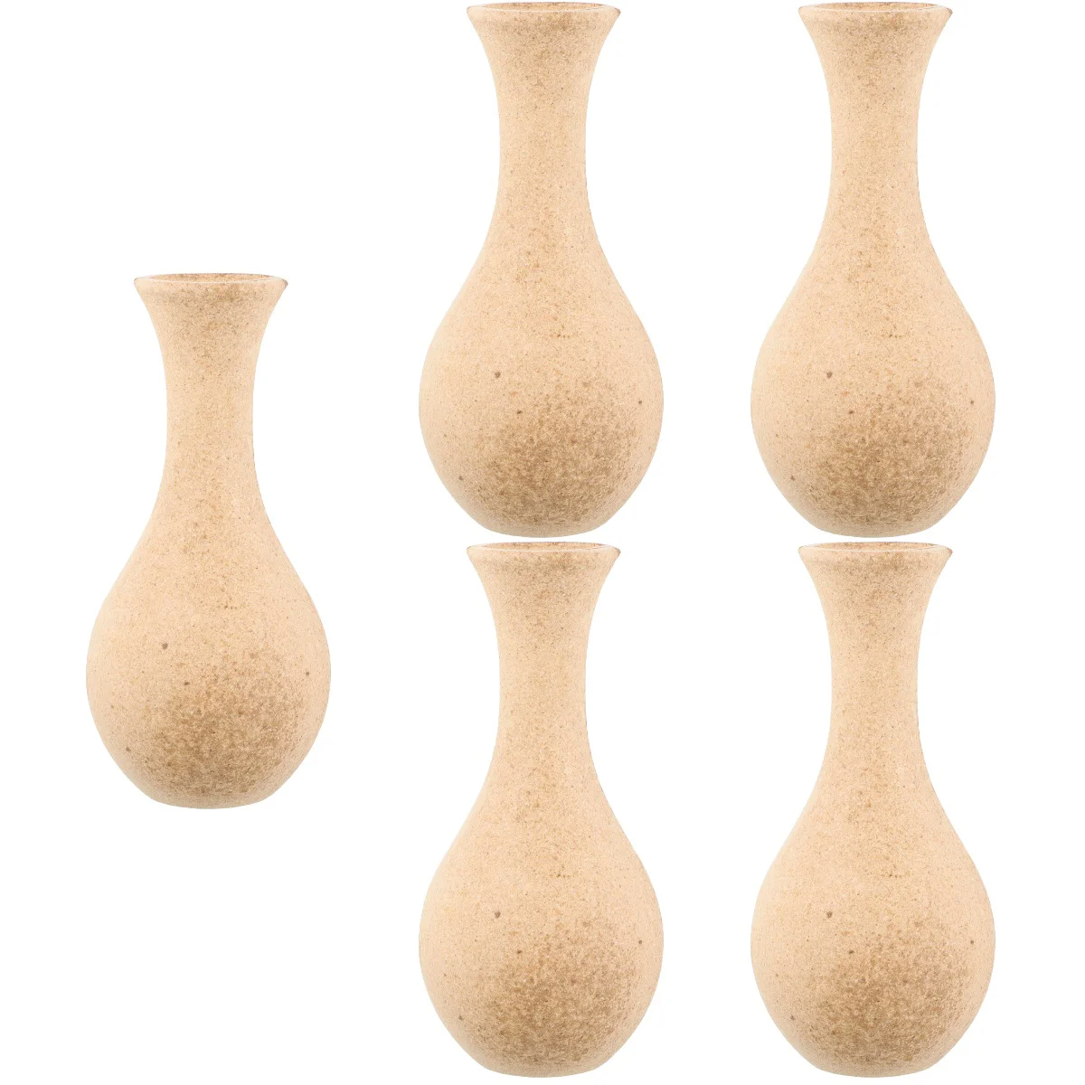 

5pcs Blank Vase Wooden Flower Vase DIY Wood Vase Craft Home Office Decoration