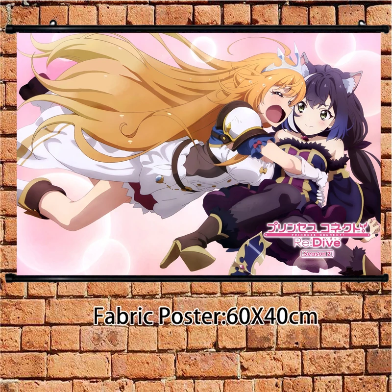 

Аниме плакат принцесса соединение пекорин кайару Стена Свиток украшение для дома художественная картина 60x40 см