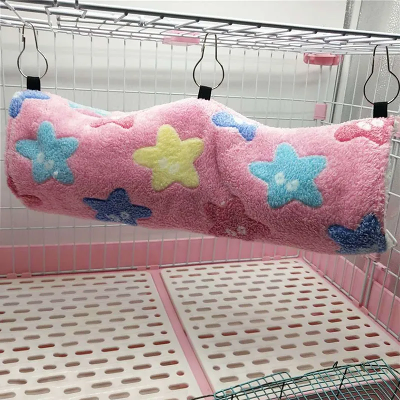 

Hamster Tunnel Hanging House Hammock Cage Sleeping Nest Pet Bed Rat Hamster Toys Cage Swing Pet Small Animals