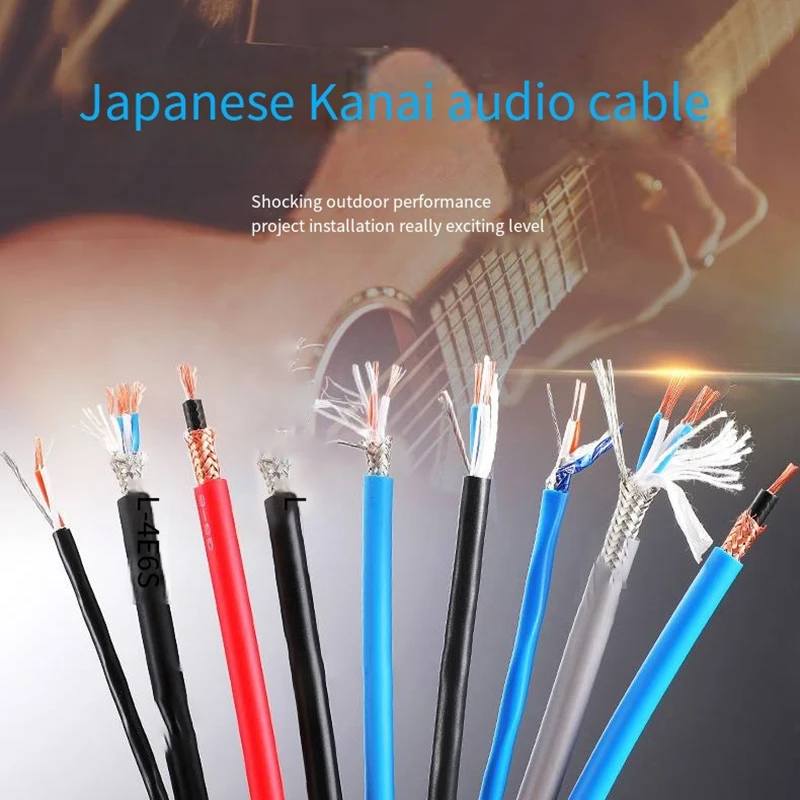 

1m 1/2/4 Core Pure Copper Audio Cable L-2B2AT/2T2S/4E6S/4E6/2E5AT/GS-6/DA202 XLR RCA Amplifiers Microphone Audio Signal Cable