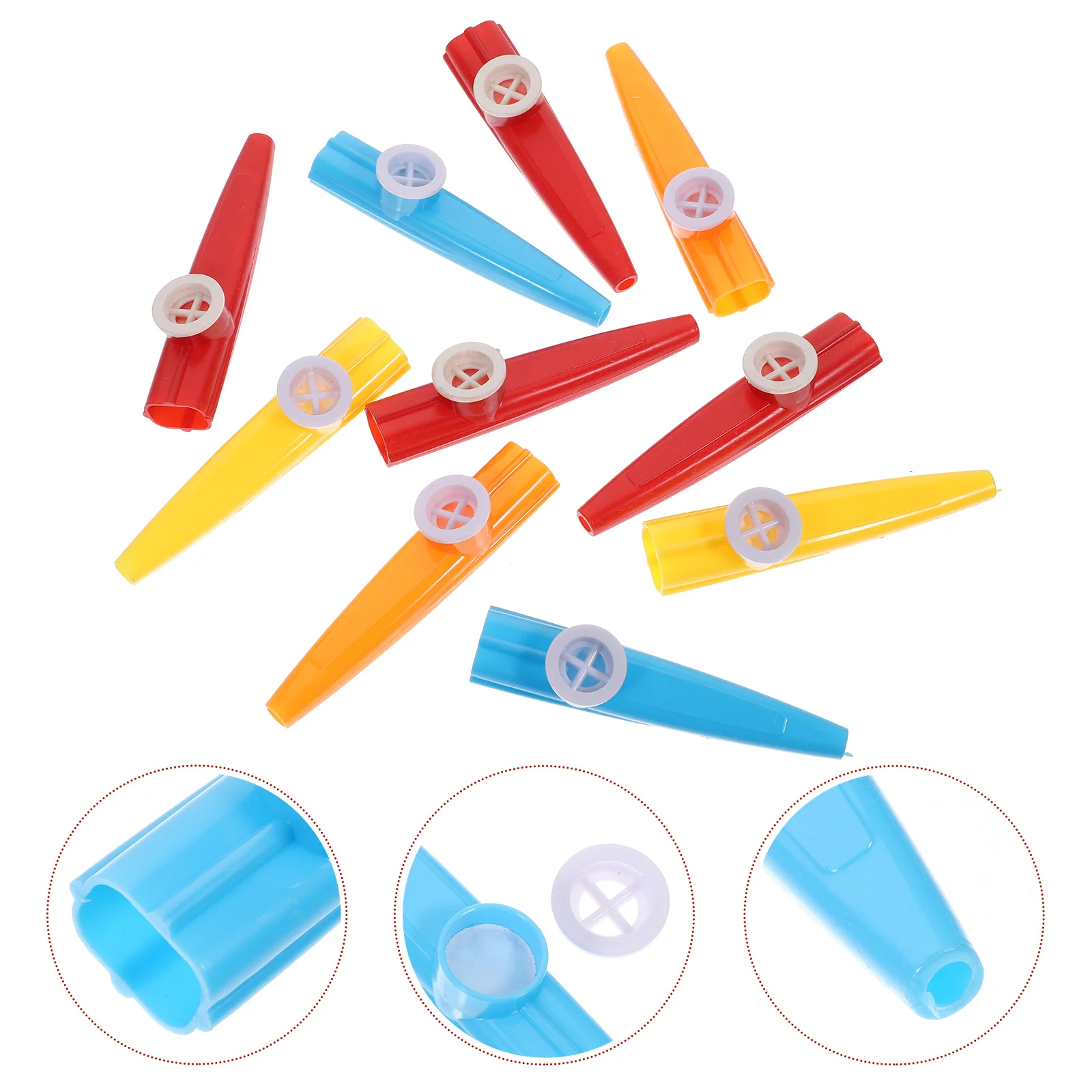 

10 Pcs Kazoo Plastic Kazoos Kids Toys Bulk Musical Instruments Children Colored Aldult Plaything Colorful Mouth Performance