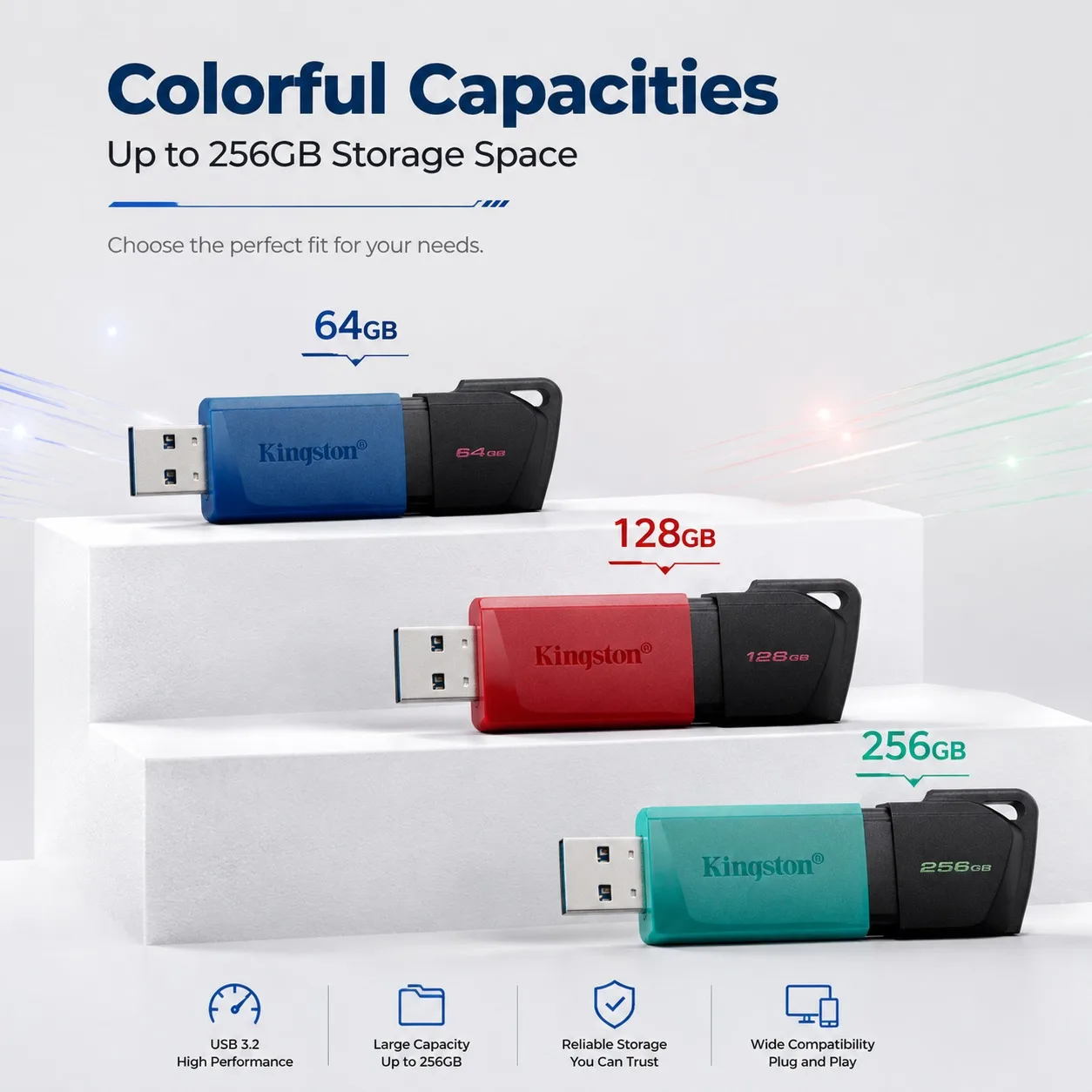 Фото USB-накопитель Kingston DTXM 3.2: флешка, флеш-диск, портативное хранилище, компьютерные аксессуары №5