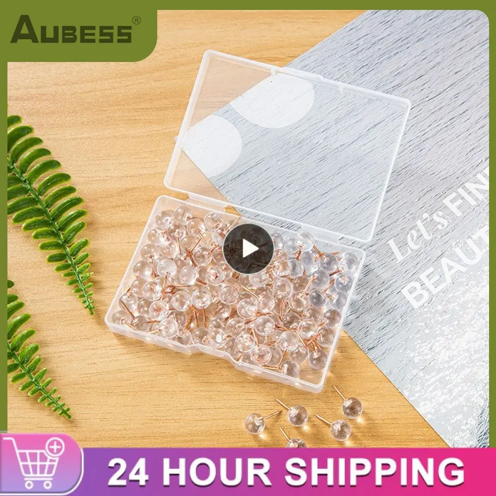 

77g H-nail Thickened Material Thumbtack Easy To Use Simple Shape Colored Nails 1*2cm Earth Nail Drawing Board Pushpin Thumbnail