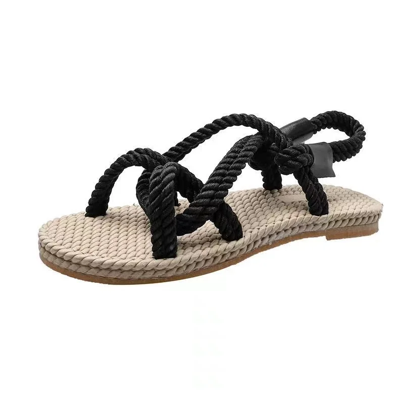 

Sandals Woman Shoes Braided Rope with Traditional Casual Style and Simple Creativity Fashion Sandals Women Summer Shoes New 2023
