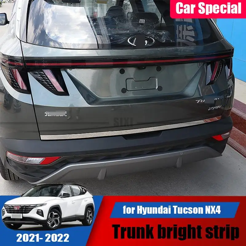 

for Hyundai Tucson NX4 2021 2022 car trunk tailgate stainless steel decorative strip chrome-plated high-gloss