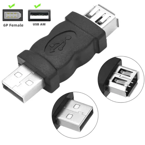 Firewire IEEE 1394 6-контактный USB-адаптер мама F к USB M Штекер кабель для принтера, цифровой камеры, сканера, жесткого диска 0,2 м