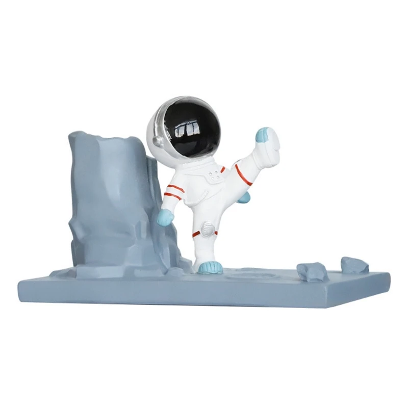 

Students Gift Astronaut Pencil Cup Spaceman Figure Pen Organizer Table Desk Cell Phones Stand Mobile Holding Rack Home