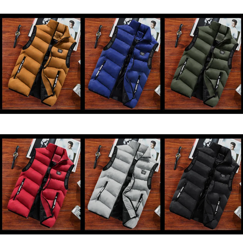 

Fashion Mens Jacket Sleeveless Vest Spring Thermal Soft Vests Casual Coats Male Cotton Men's Vest Men Thicken Waistcoat M-4XL