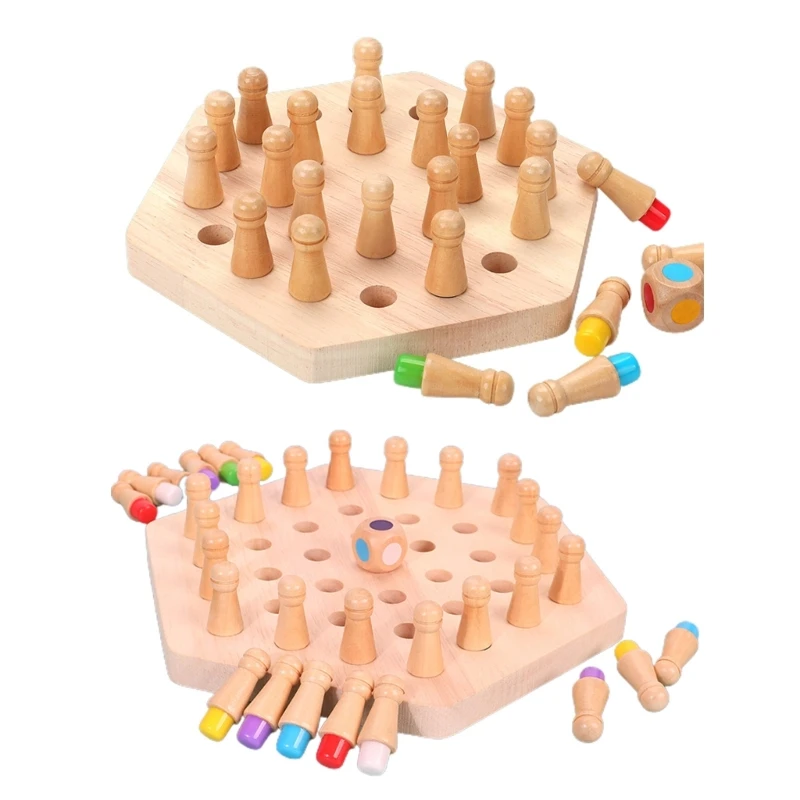 

Деревянная игра с памятью о раннем деменции, деревянная игра с памятью, шахматная игра с памятью, шахматы, головоломка, игрушка, Семейная Игра