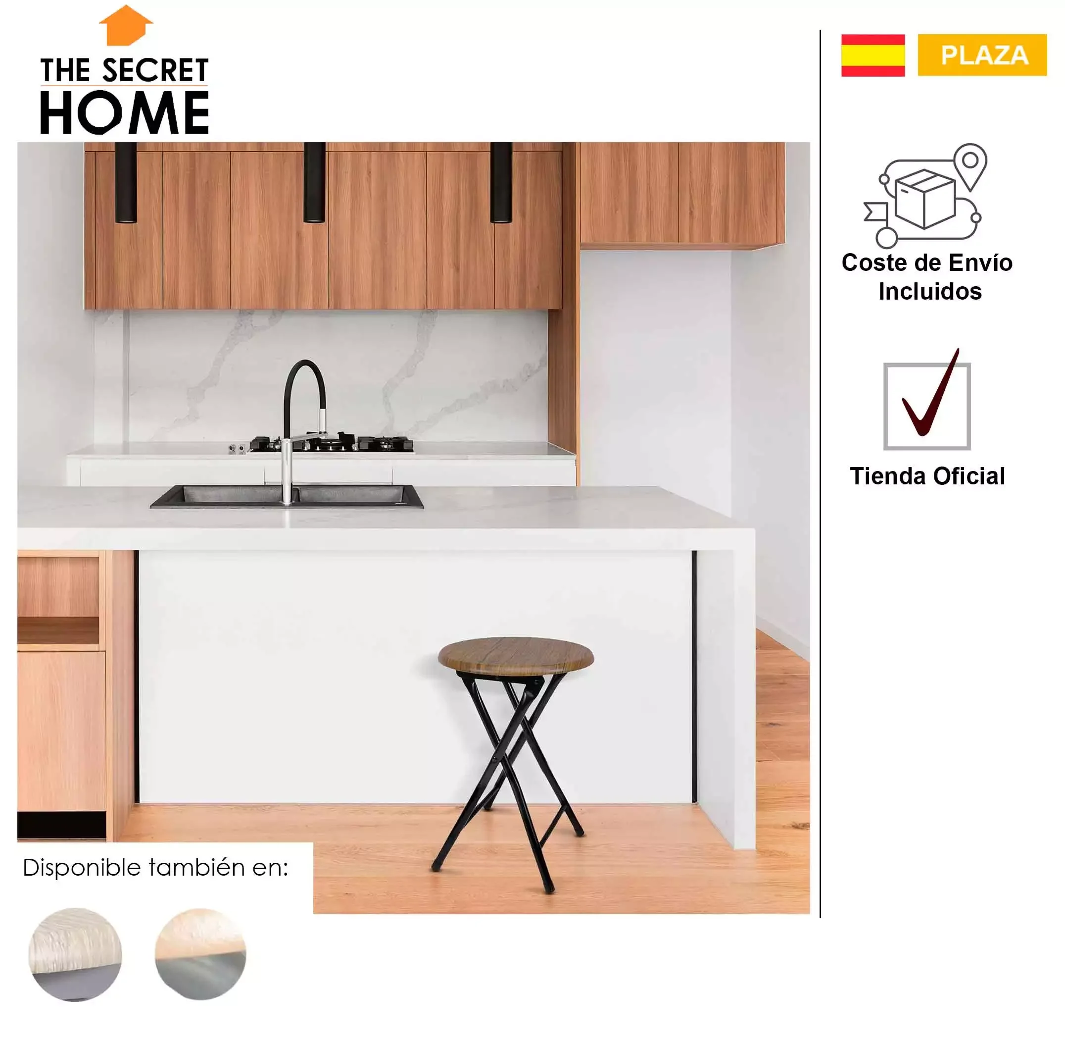 

-folding Metal stool-Metal and wood chair-light and elegant-Ideal for kitchen, garden and bathroom-diameter 30 x height 45