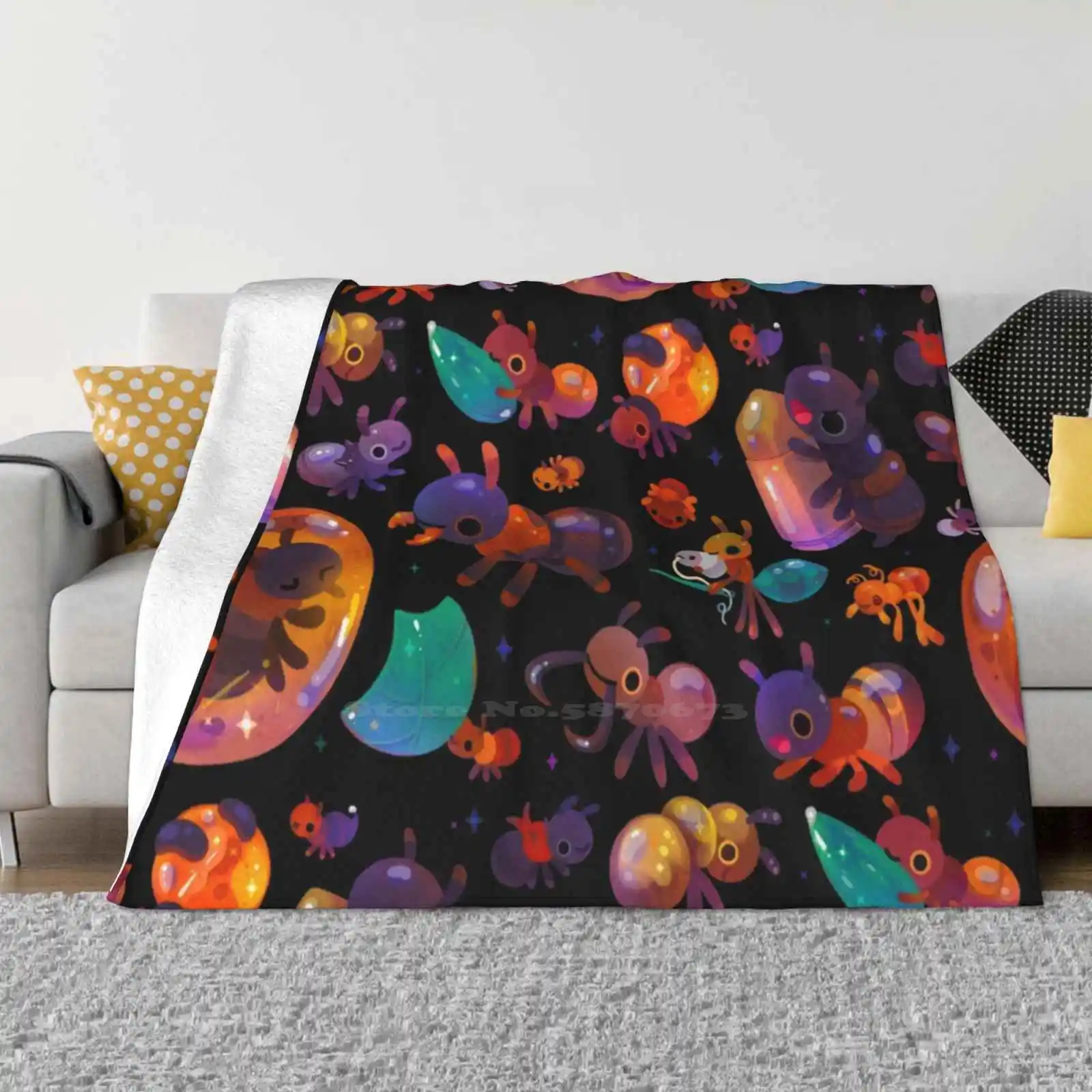 Модное мягкое теплое одеяло с муравьями энтомология бехребетский Пикаэль каваи