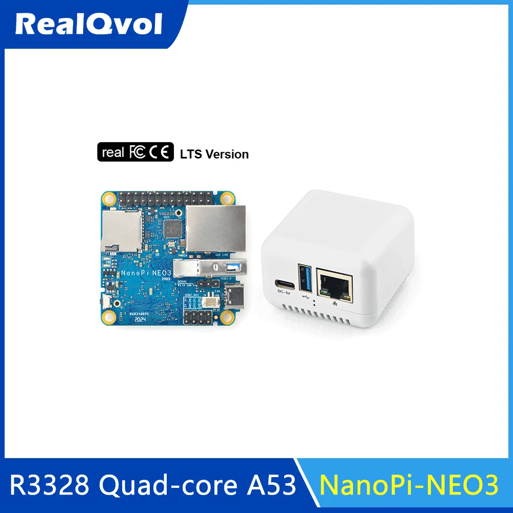 Плата разработки NanoPi NEO3 Friendly RealQvol 2 ГБ DDR4 четырехъядерный процессор A53 Rexchip RK3328 Gbps