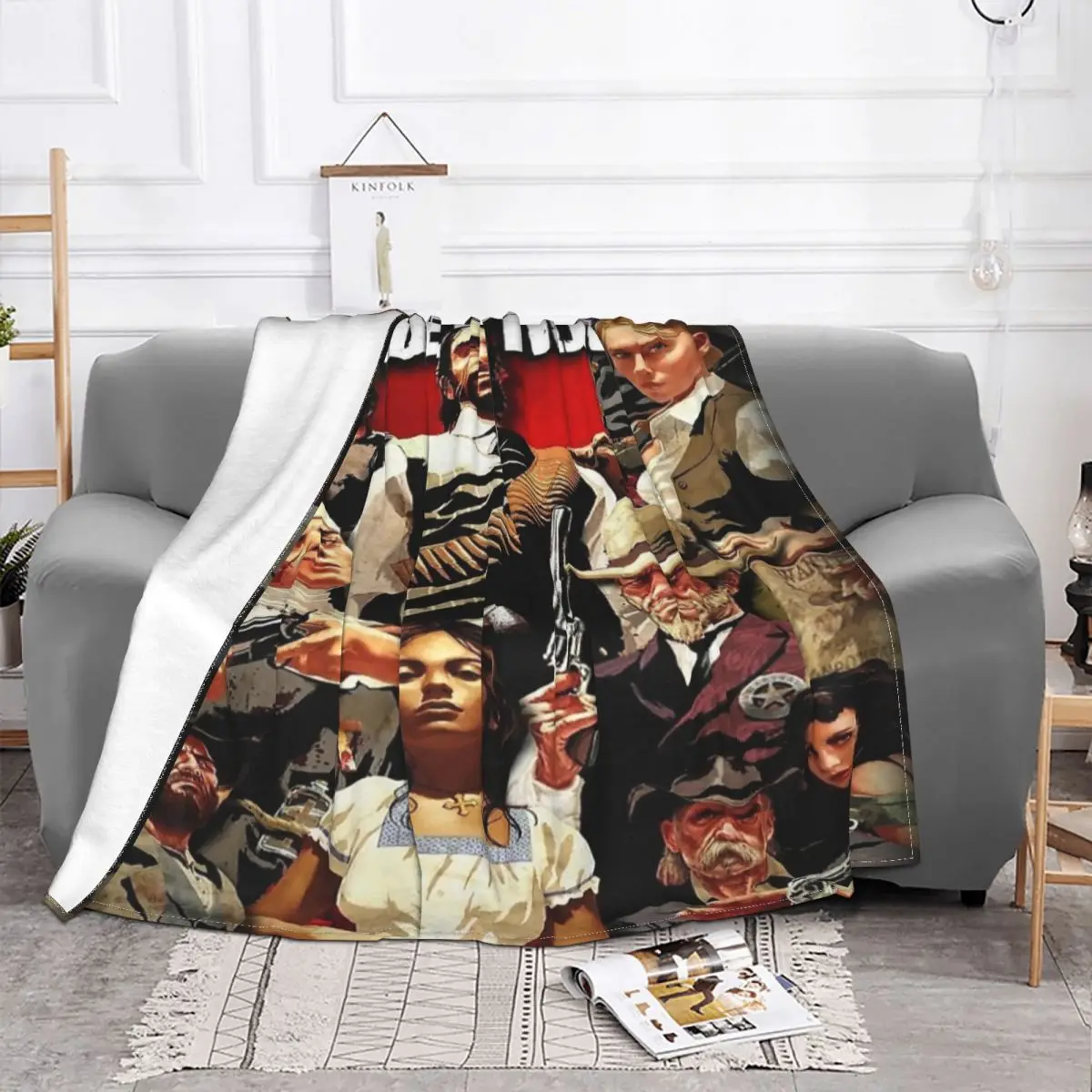 Одеяла Артура Моргана Rdr2 Мертвецы или живые флисовое украшение портативные