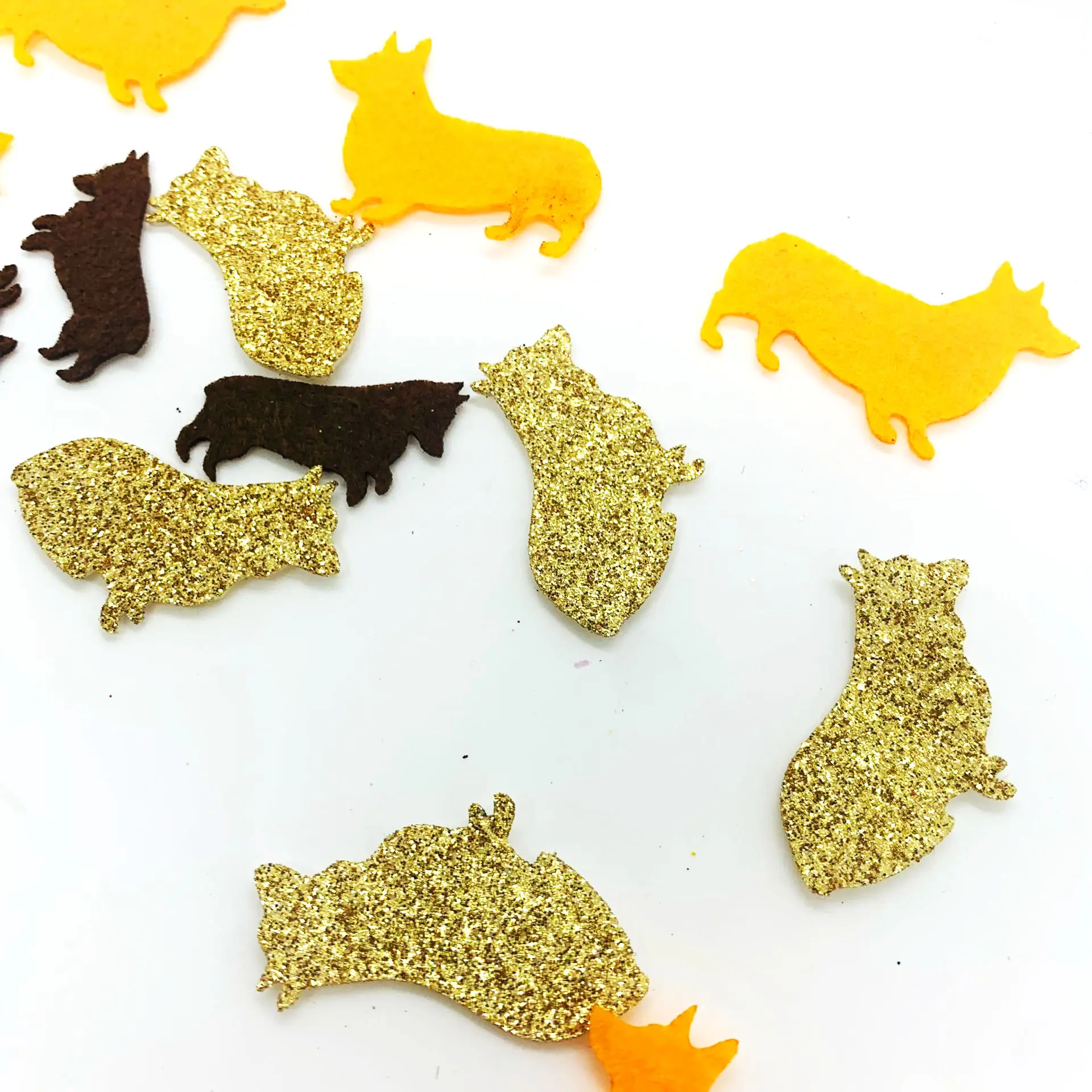 С животными день рождения корги конфетти украшение для дома блестящие товары