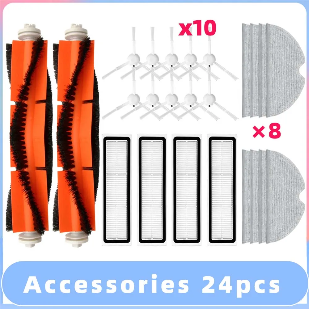 

For Xiaomi Dreame D9 Max / L10 Pro / Mova L600 / Z500 / Trouver Robot LDS Finder Robot Vacuums Main Side Brush Hepa Filter Mops