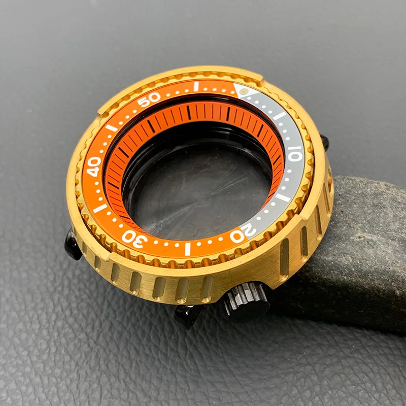 Корпус для часов в консервах с золотым тунцом NH35 сапфировое стекло подходит NH36 4R