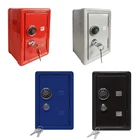 Мини металлическая безопасная домашняя страховочная коробка, креативная копилка, Сейф для хранения ключей, коробочка для денег, Домашний Настольный Декор, Новогодний подарок