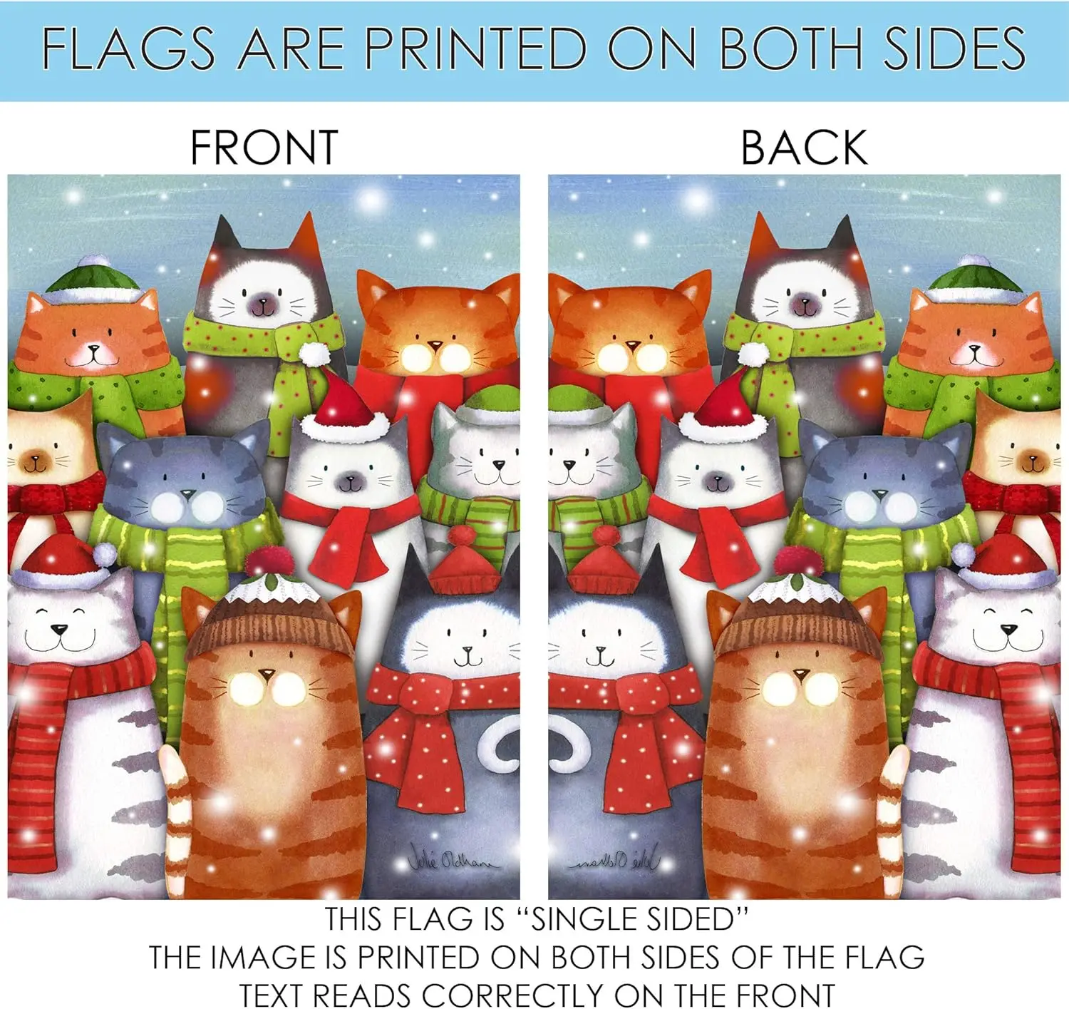 Двусторонний садовый флаг Тoland Кот Кароллин