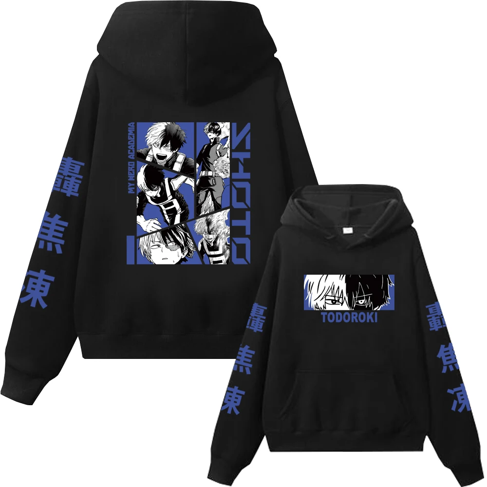 

2022 Hot Anime Hoodie My Hero Academia Todoroki Shoto Harajuku Hip Hop Man Woman Streetwear