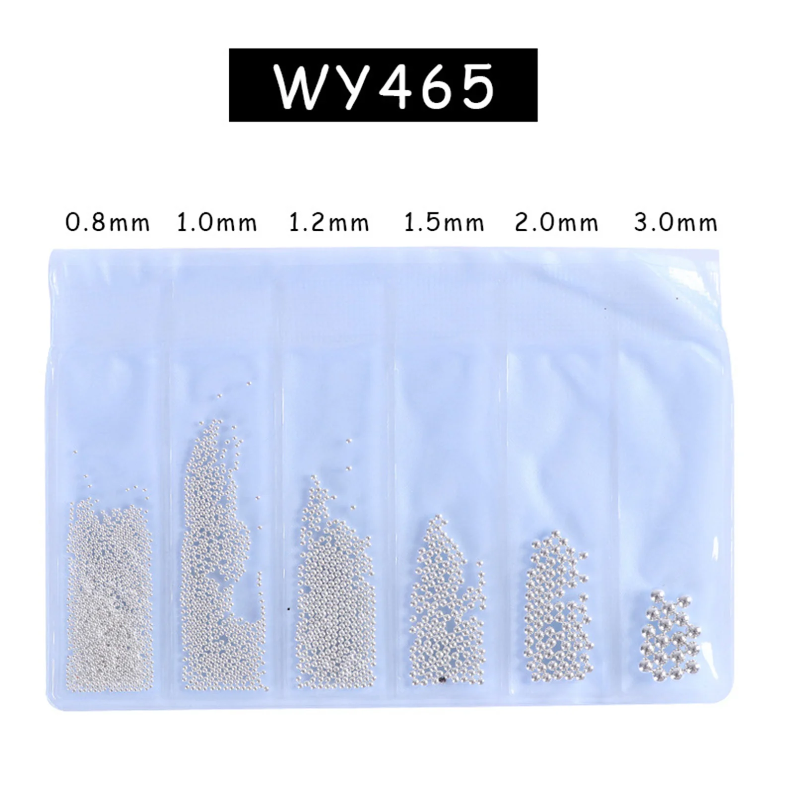 

6 Grid Mini Small Bagged Of Steel Balls Manicure Steel Ball Turntable Nail Art Accessories Nails Decoration Nail Charms