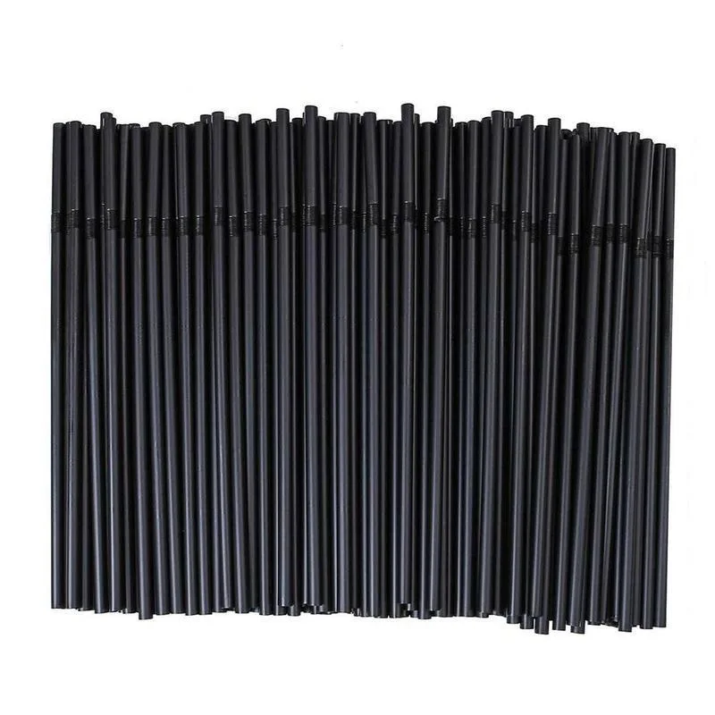 

100 Pcs Disposable Elbow Plastic Straws For Kitchenware Bar Party Event Alike Supplies Striped Bendable Cocktail Drinking Straws