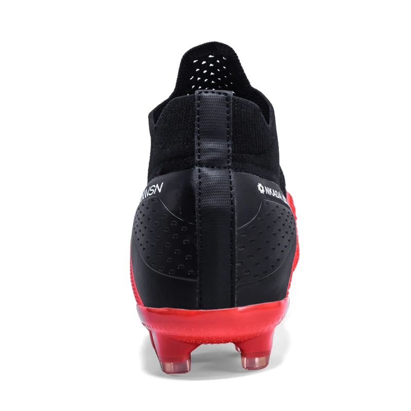 High Top Breathable Football Boots for Men Anti-Slip Grass Training Soccer Shoes Kids Turf Sports Footwear Large Size Sneakers
