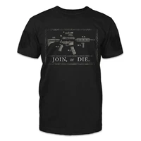 join or die defensive weapons ar 15 assault rifle caricature t shirt summer cotton short sleeve o neck mens t shirt new s 3xl