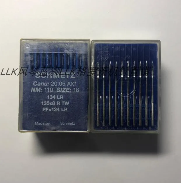 Фото 100 шт., 10 пакетов Schmetz Pfx134lr, иглы для швейной машины, немецкая кожа, косой нож, игла, длинная игла Pf*134lr 135x8 R Tw №2