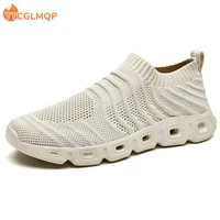 2022 summer men sneakers breathable mesh slip on vulcanize casual shoes outdoor non slip lightweight wading shoes big size 48