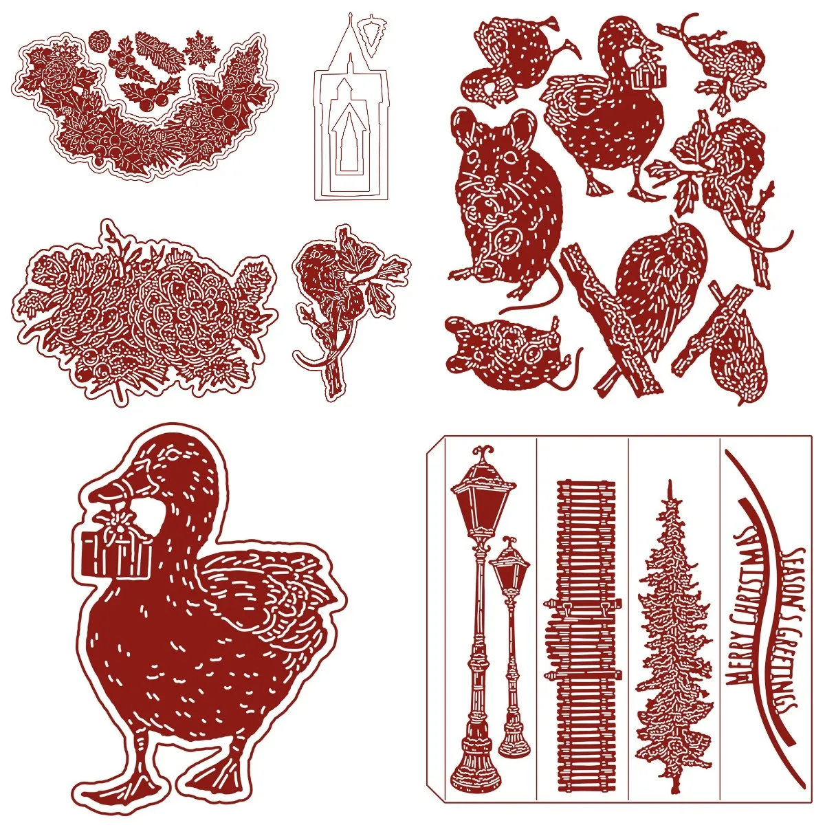 Новое поступление 2024 Рождественский спрей для сбора полумесяца набор высечки