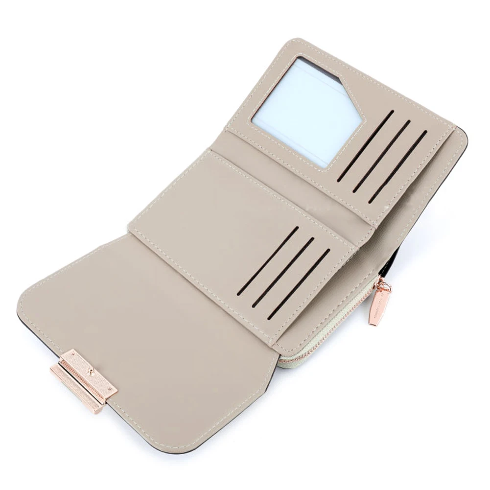 Large Metal Buckle Long Wallet With Coin Bag Multifunctional Lightweight Purse Women Girls Porta Cartoes Homem