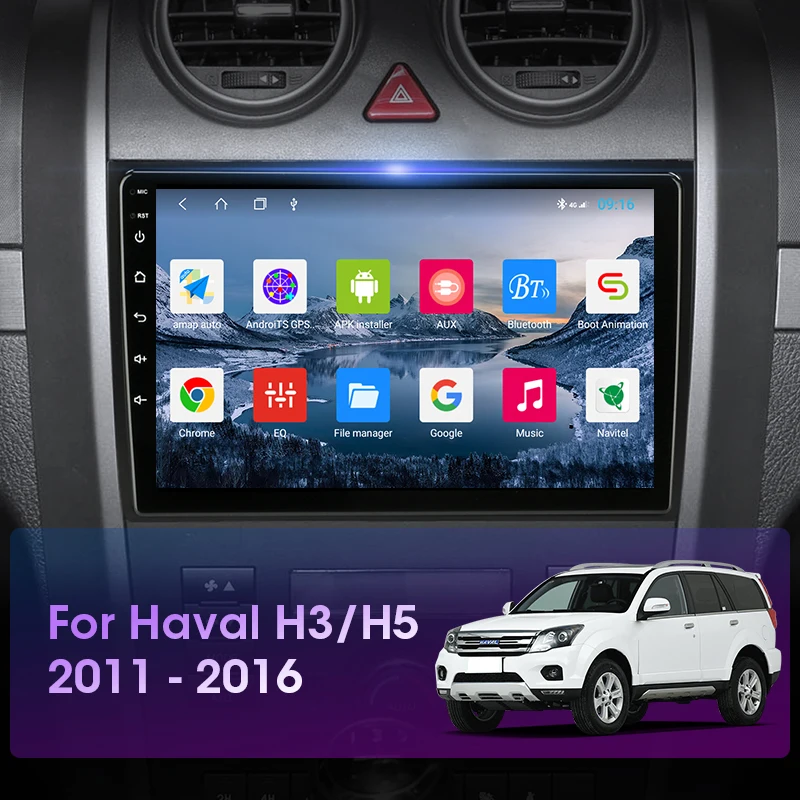 jmcq 9 4g android 10 dsp car radio multimedia video player for haval hover great wall h3 h5 2011 2016 navigation gps 2 din free global shipping
