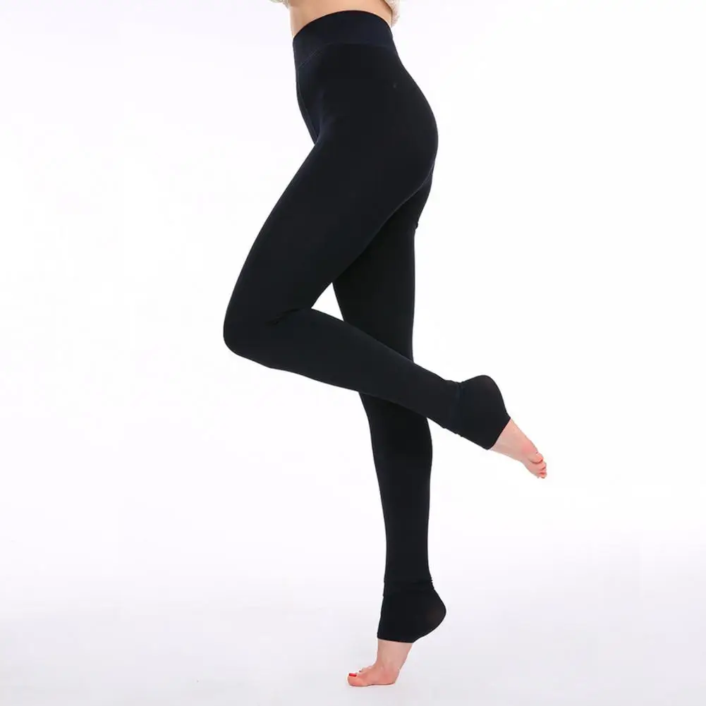 

Trendy Women Winter Fleece Lined Solid Color Leggings Women Leggings Coldproof Close-Fitting