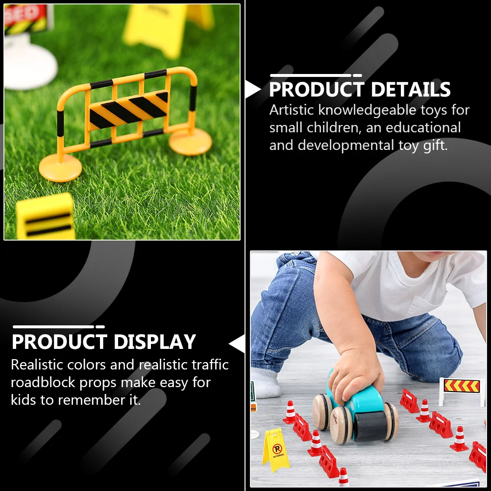 24 шт. Ryan игрушки для детей дорожный знак баррикада миниатюры конус детские знаки