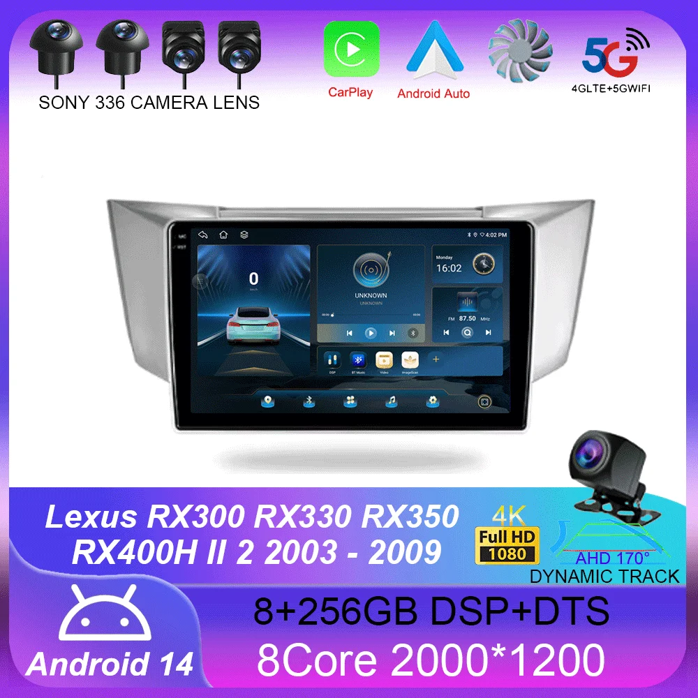 Lexus RX300 330 350 400H II 2 2003-2009 Toyota Harrier XU3 2003-2013 Автомобильный радиоприемник Навигация