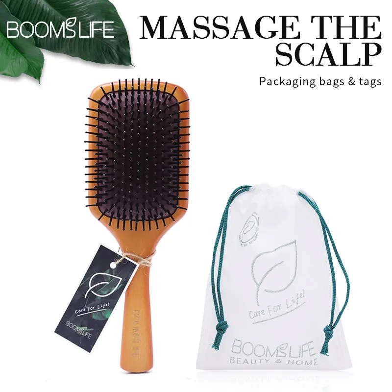 1 шт. Массажная щетка для волос из Букового дерева | Красота и здоровье
