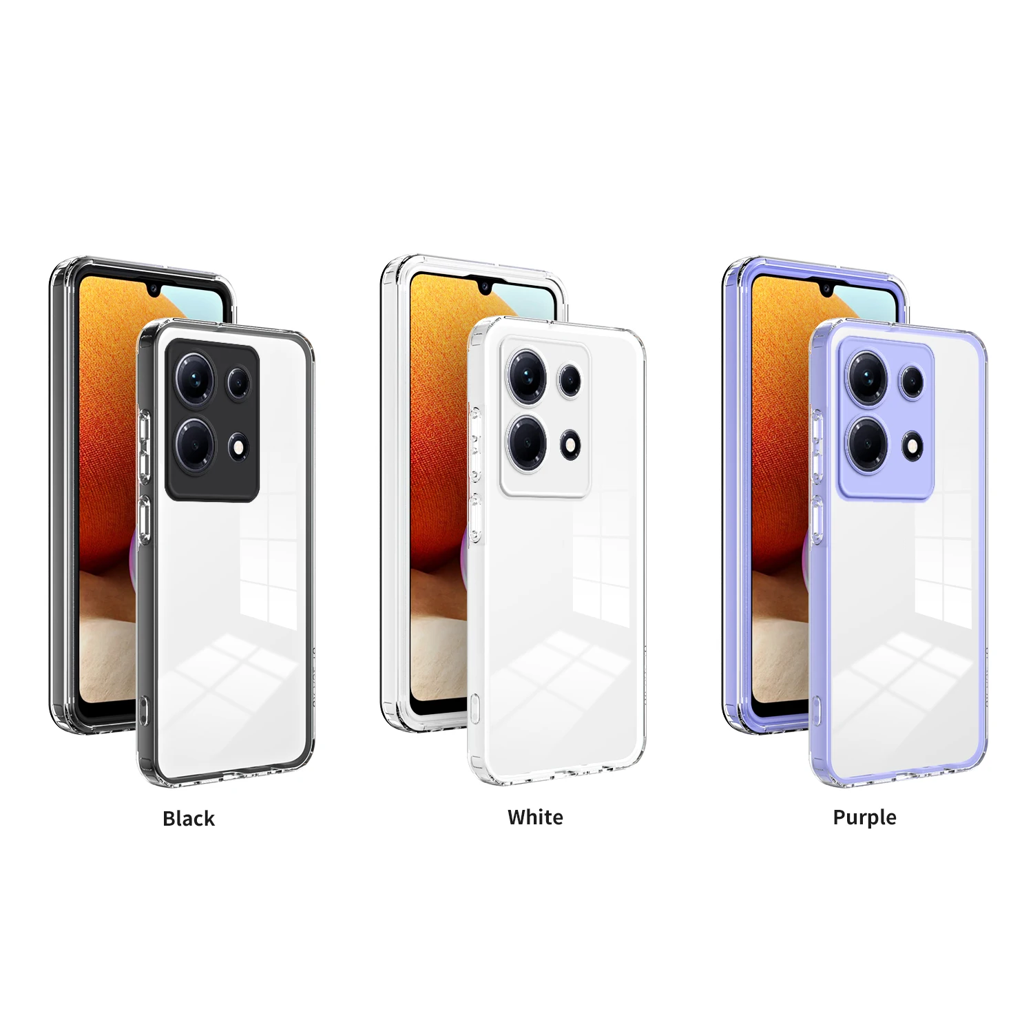 3 в 1 прозрачная рамка для телефона Infinix Note 30 4G Note30 Силиконовая Защитная крышка