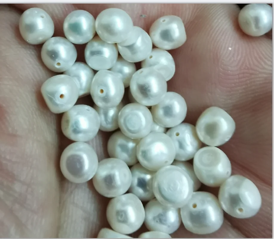 

Wholesale 20pcs Around 5.5mm Natural Sea Genuine White Loose Pearl Beads Jewelry DIY Necklace Bracelet Full Drilled