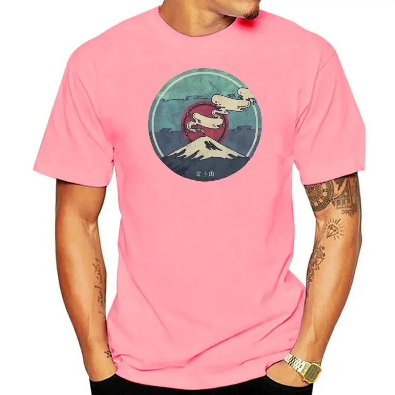

Лидер продаж, высококачественные брендовые футболки Hothot с японским креплением, Мужская футболка Fuji, летний хлопковый топ в стиле ретро, футболки, пейзаж, туризм