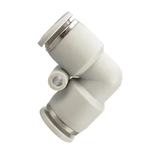 Fit 3 4 6 8 10 12 14 16mm Tube Reducer 90 Degree Elbow Plastic Pneumatic Air Pipe Fitting Fittings Push In Connector Coupler