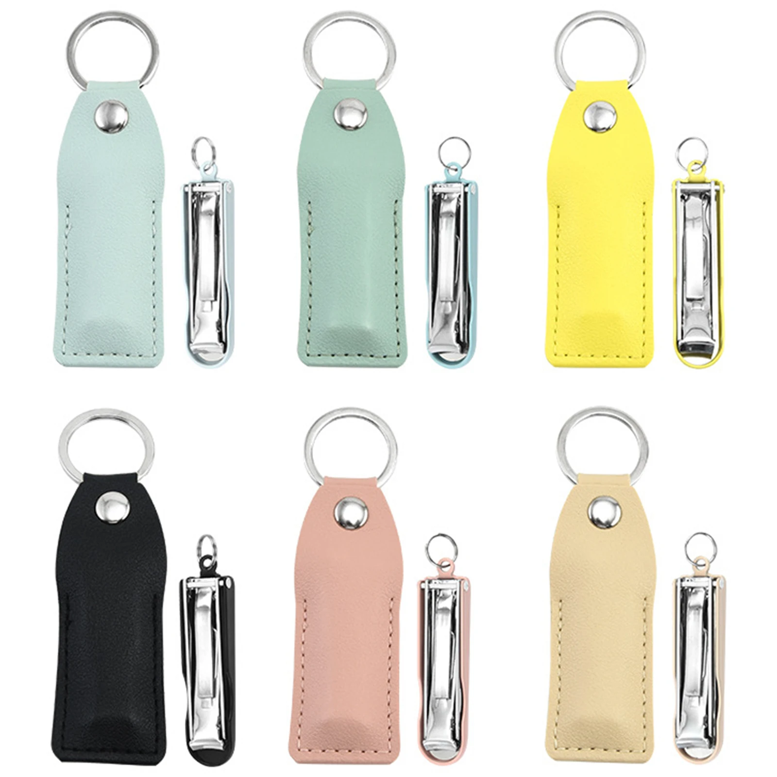

Portable Nail Clippers Trimmer Stainless Steel Toenail Tools Manicure Thick Hard Cutter Scissors With Nail File PU Leather
