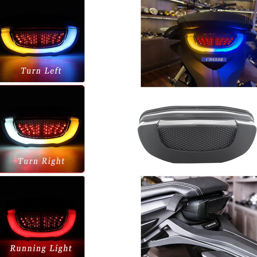 Мотоциклетные СВЕТОДИОДНЫЕ ПОВОРОТНЫЕ сигналы, задний тормоз, стоп-сигнал, задний свет для мотоцикла, задний фонарь для Honda CB650R CBR650R CB300R CB150R