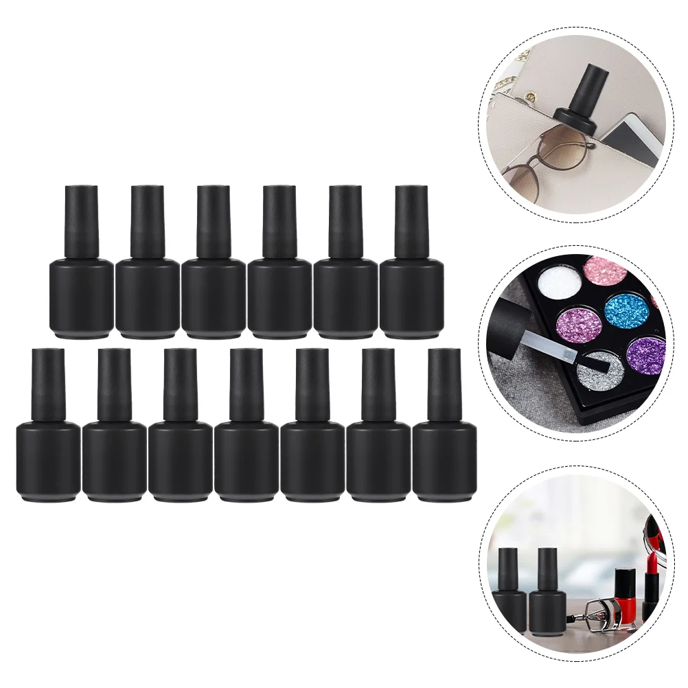 

13 Pcs Empty Nail Polish Bottle Covered Clear Vial Manicure Store Supplies Dispenser Glass Storage Sheer