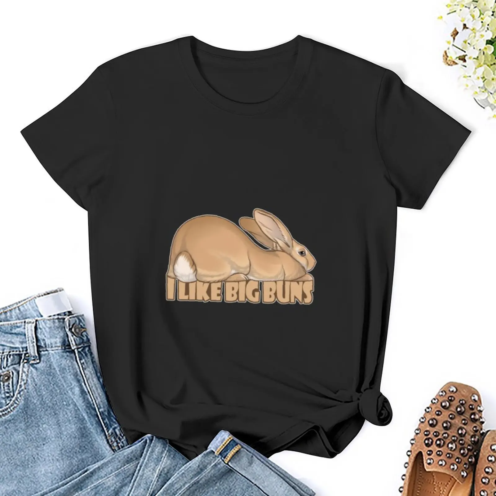 I Like Big Buns - Fawn Sticker футболка летние топы кавайная одежда женская летняя футболки