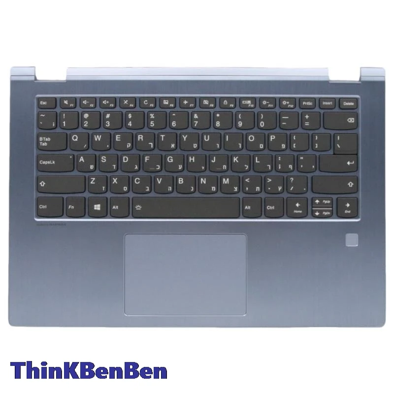 HB Hebrew (IL Israel) Синий верхний чехол для клавиатуры упор рук Lenovo Ideapad YOGA530 Flex6 14 14IKB 14ARR