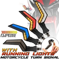 new motorcycle turn signals light 12v flasher motorcycle led flowing water blinker bendable signal lamp universal accessories